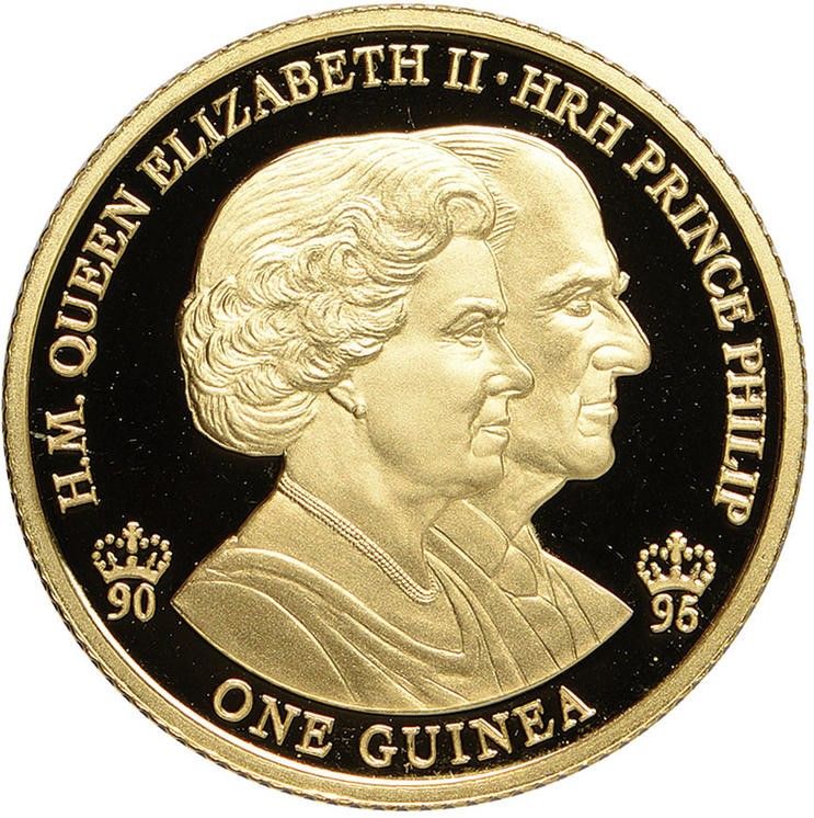 Gibraltar 1 Guinea - Elizabeth II 90th Birthday of Queen Elizabeth II