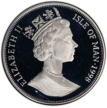 Isle of Man 1 Crown - Elizabeth II French Revolution; Silver Proof obverse