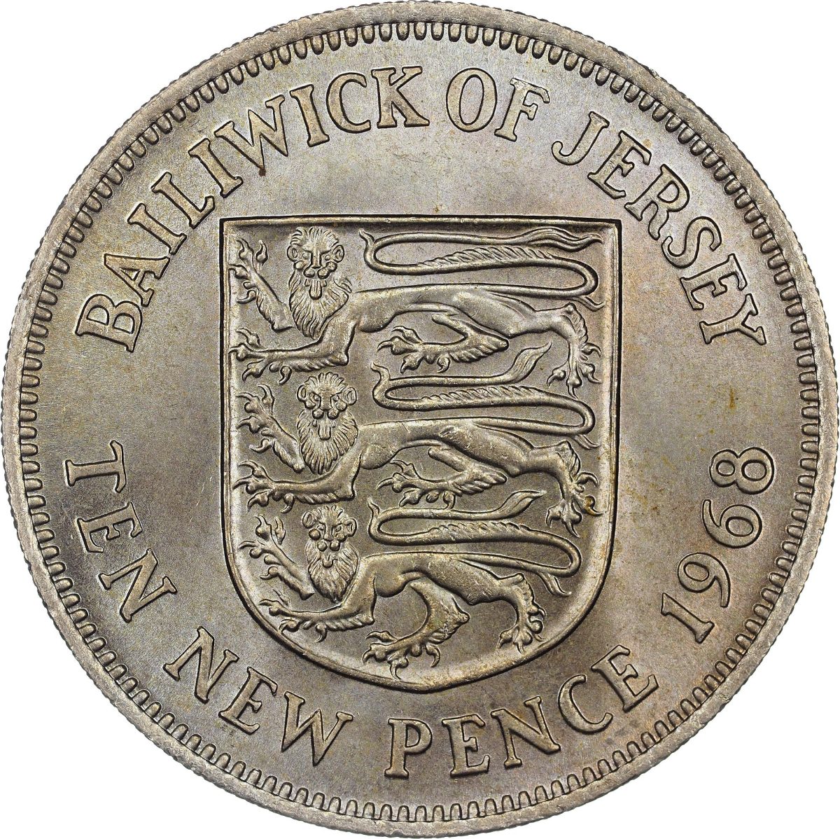 Jersey 10 New Pence - Elizabeth II 2nd portrait