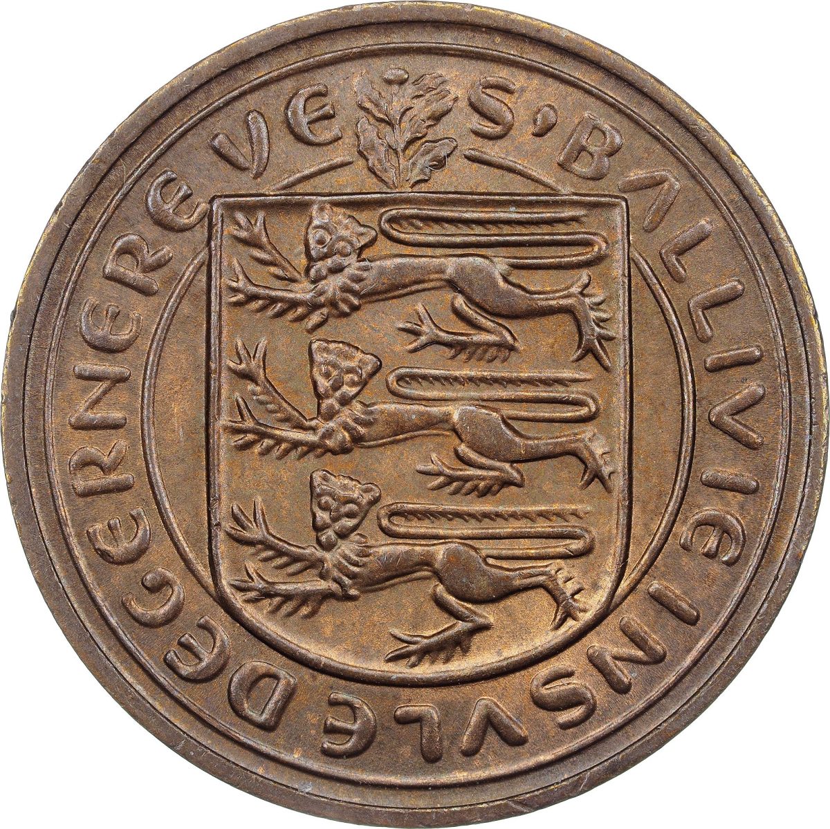 Guernsey 1 Penny - Elizabeth II obverse