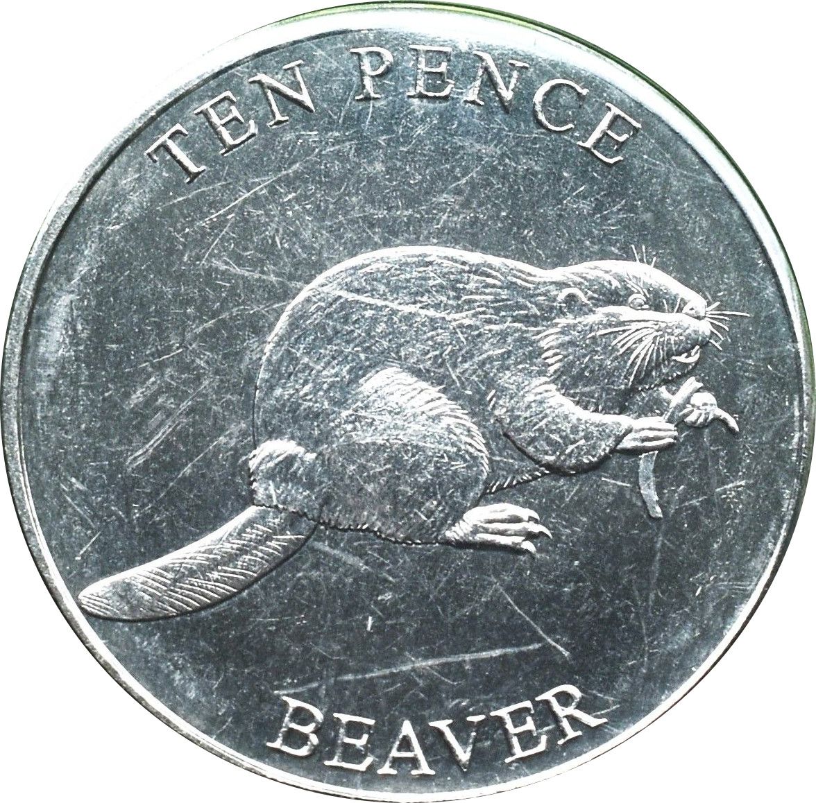 Guernsey 10 Pence - Charles III Beaver