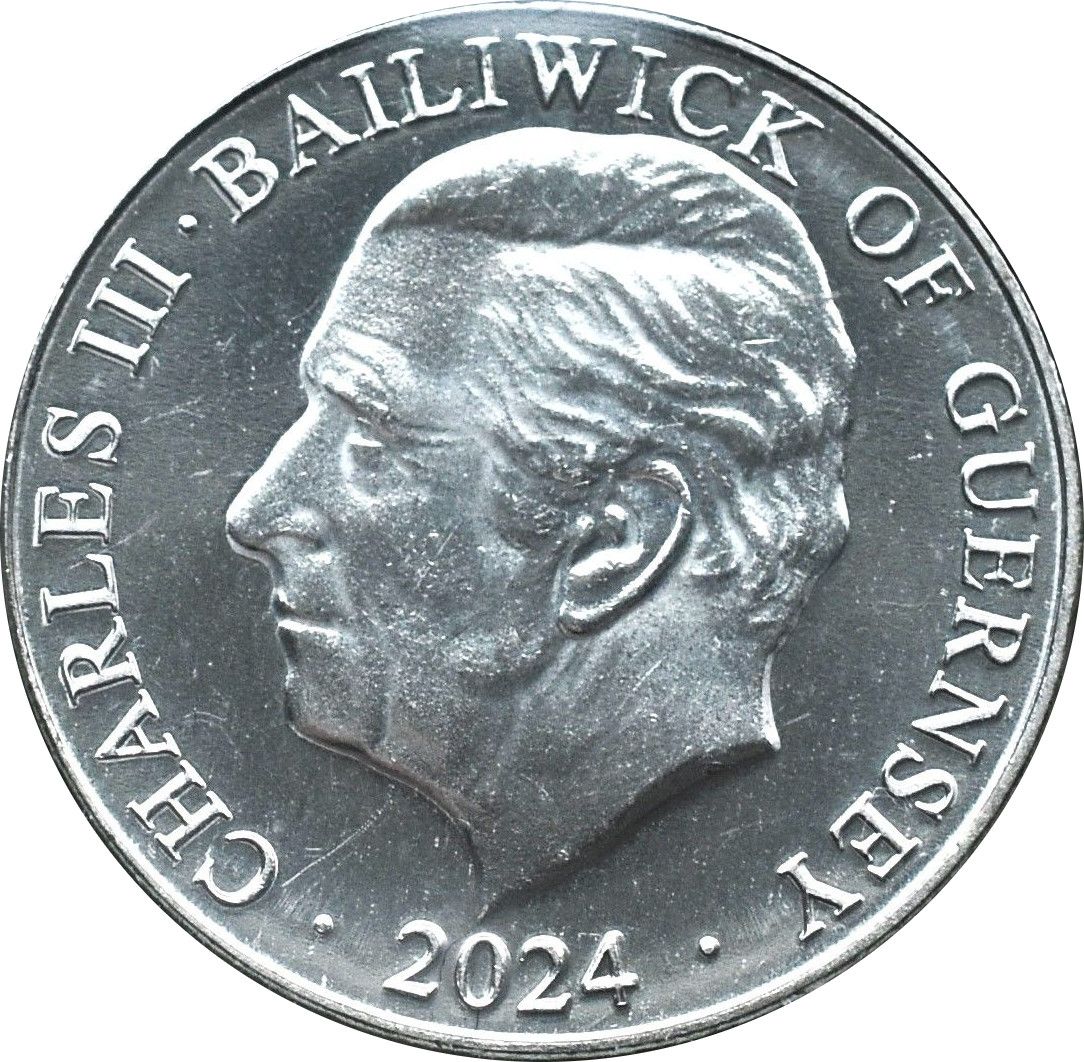 Guernsey 10 Pence - Charles III Capercaillie obverse