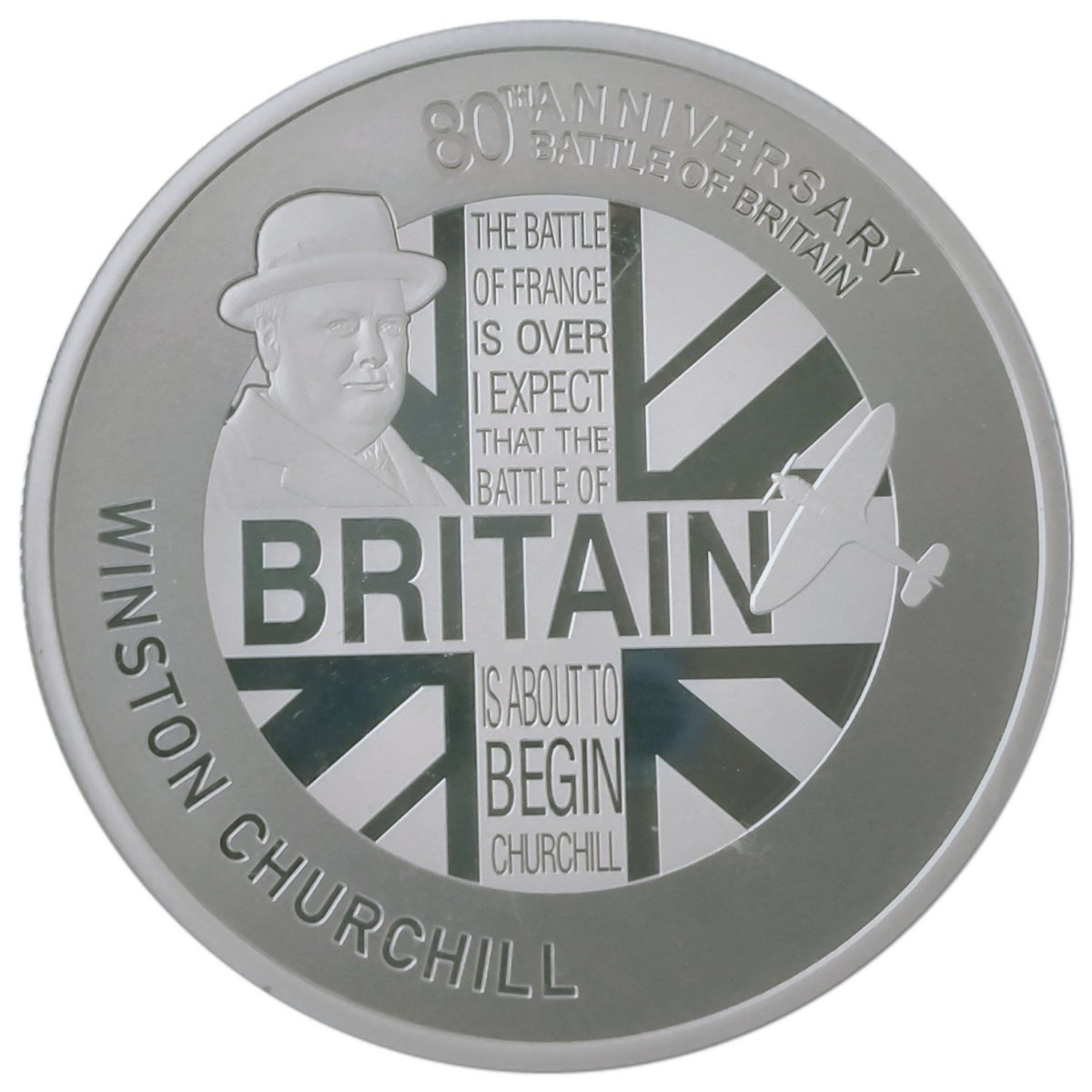 Alderney 50 Pence - Elizabeth II Battle of Britain - Winston Churchill