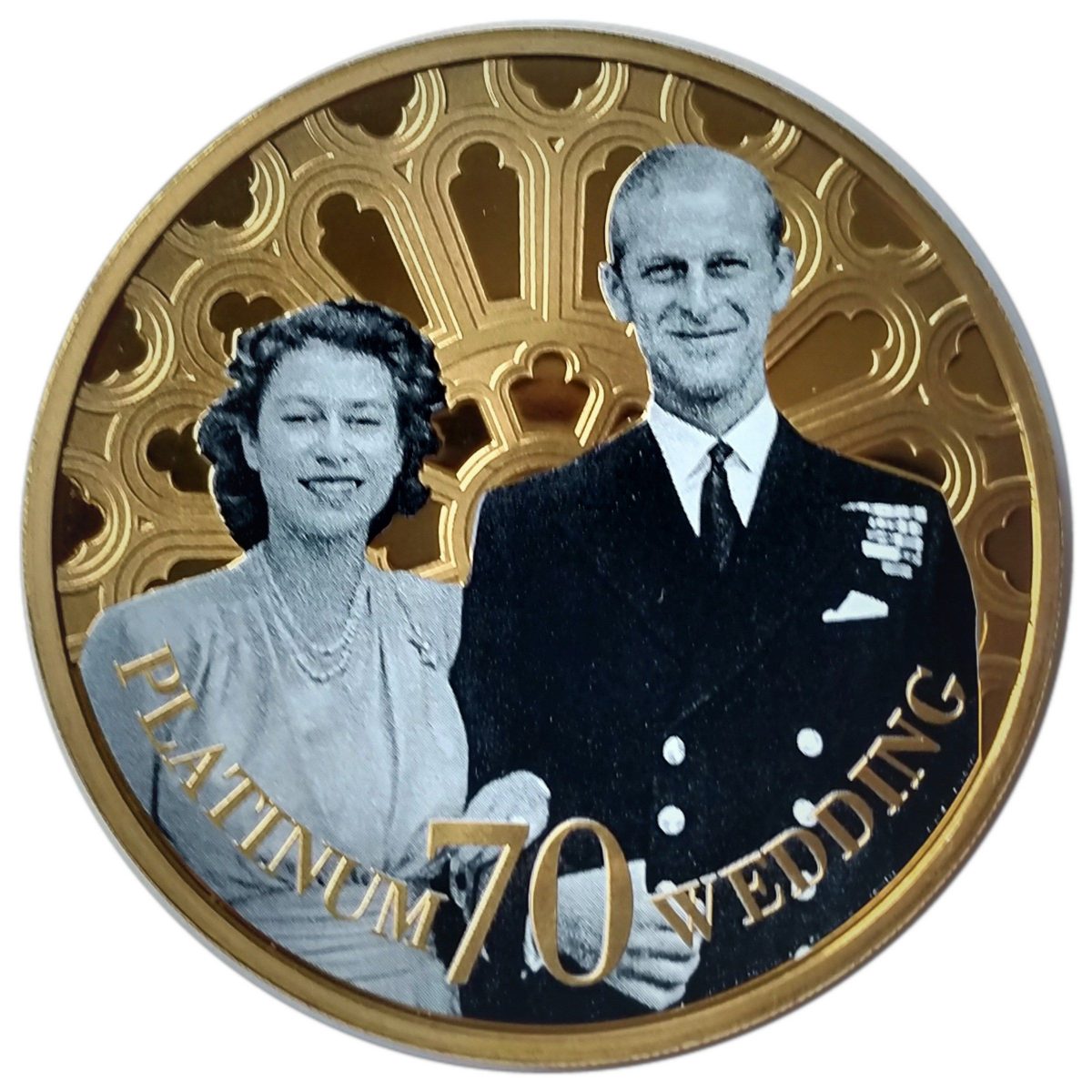 Jersey 50 Pence - Elizabeth II Platinum Wedding