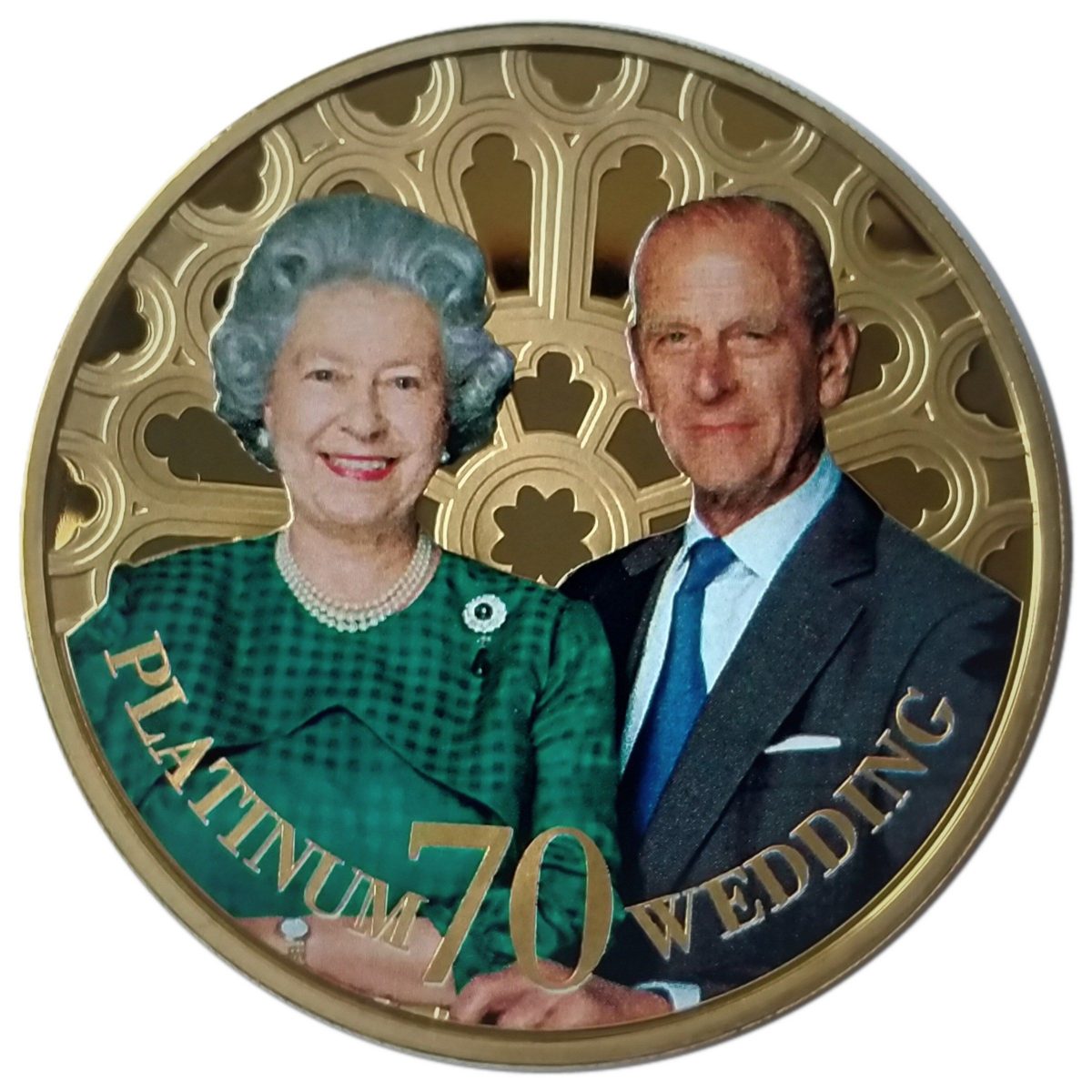 Jersey 50 Pence - Elizabeth II Platinum Wedding