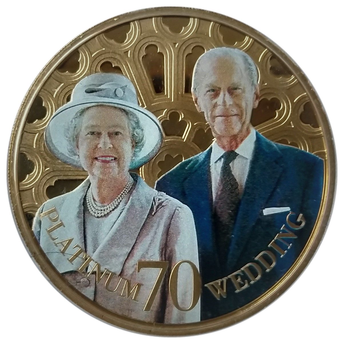 Jersey 50 Pence - Elizabeth II Platinum Wedding reverse