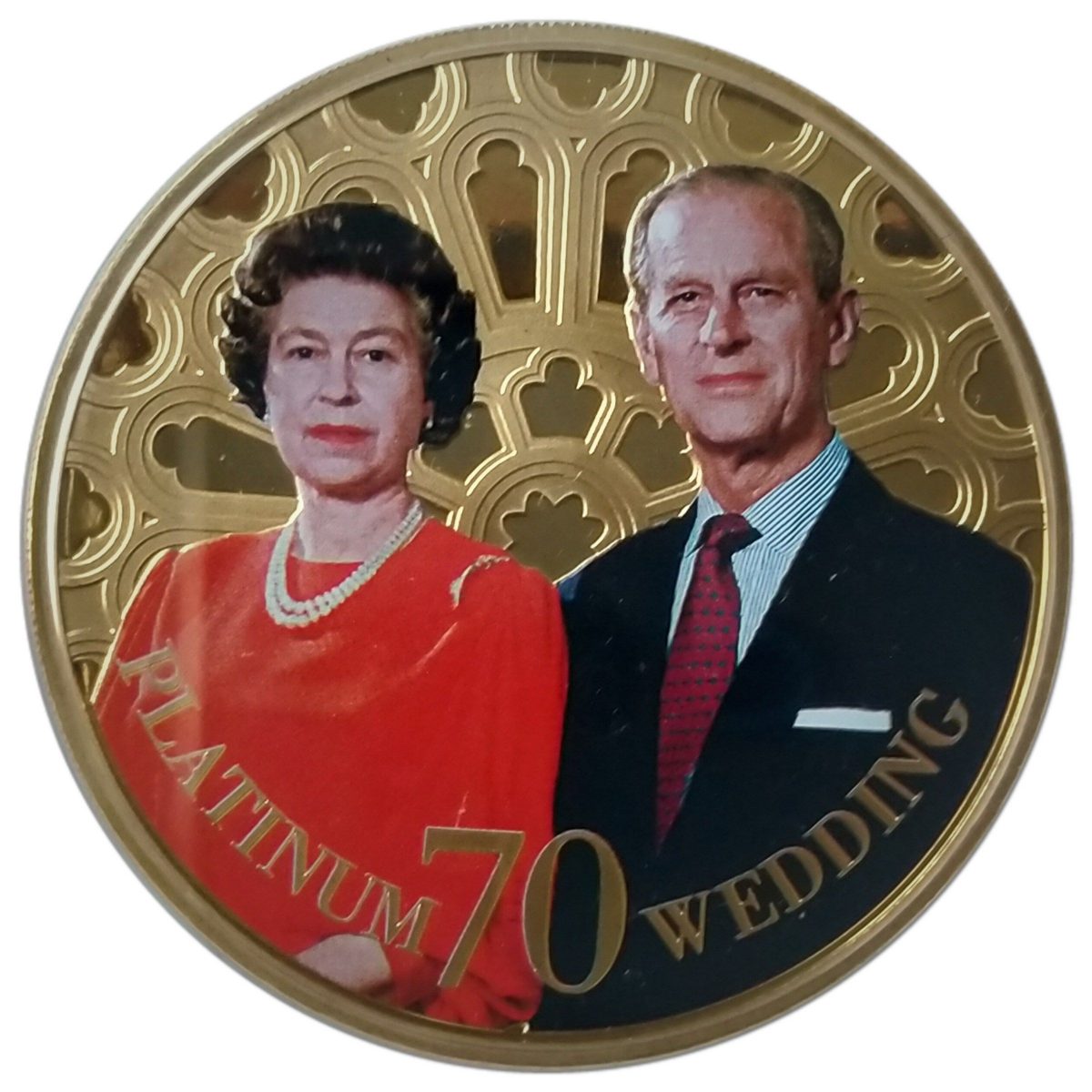 Jersey 50 Pence - Elizabeth II Platinum Wedding reverse