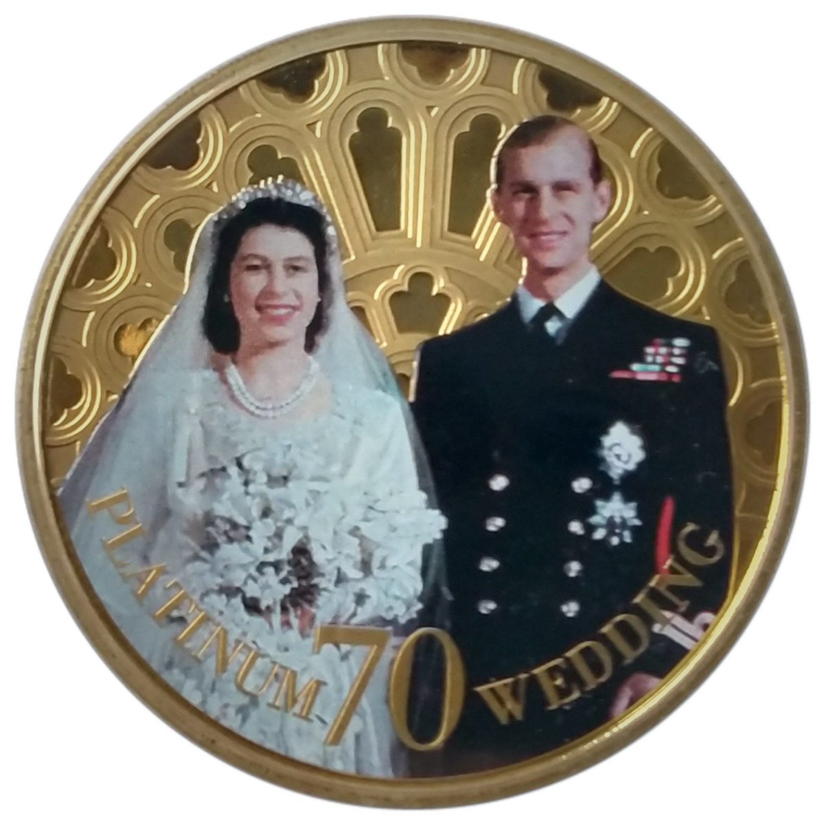 Jersey 50 Pence - Elizabeth II Platinum Wedding
