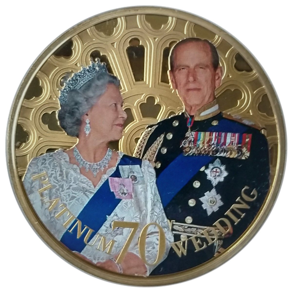 Jersey 50 Pence - Elizabeth II Platinum Wedding reverse