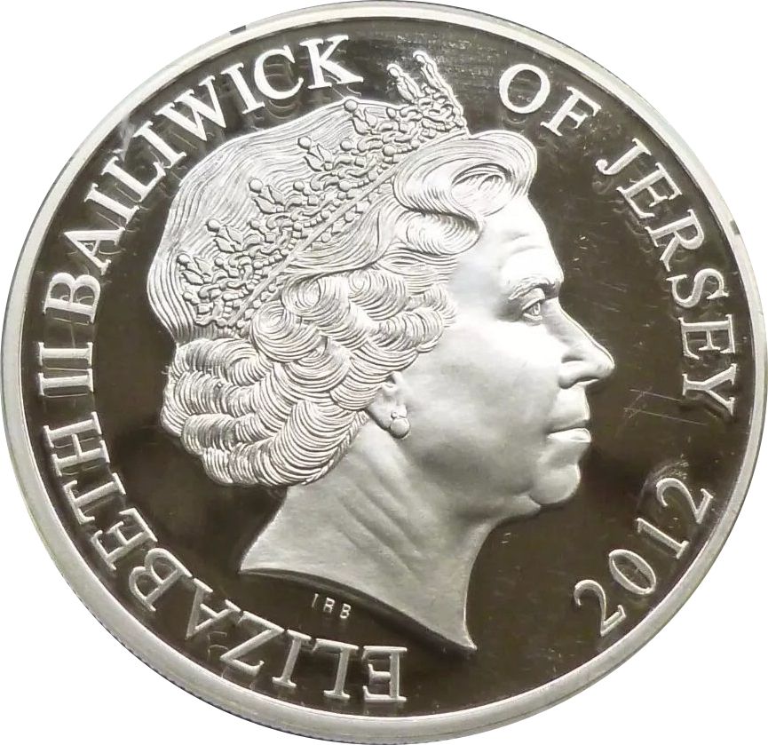Jersey 5 Pounds - Elizabeth II Prince William's 30th Birthday; Silver Proof obverse