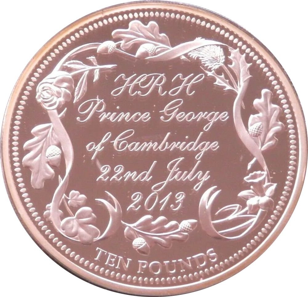 Guernsey 10 Pounds - Elizabeth II The Royal Birth; Silver Proof