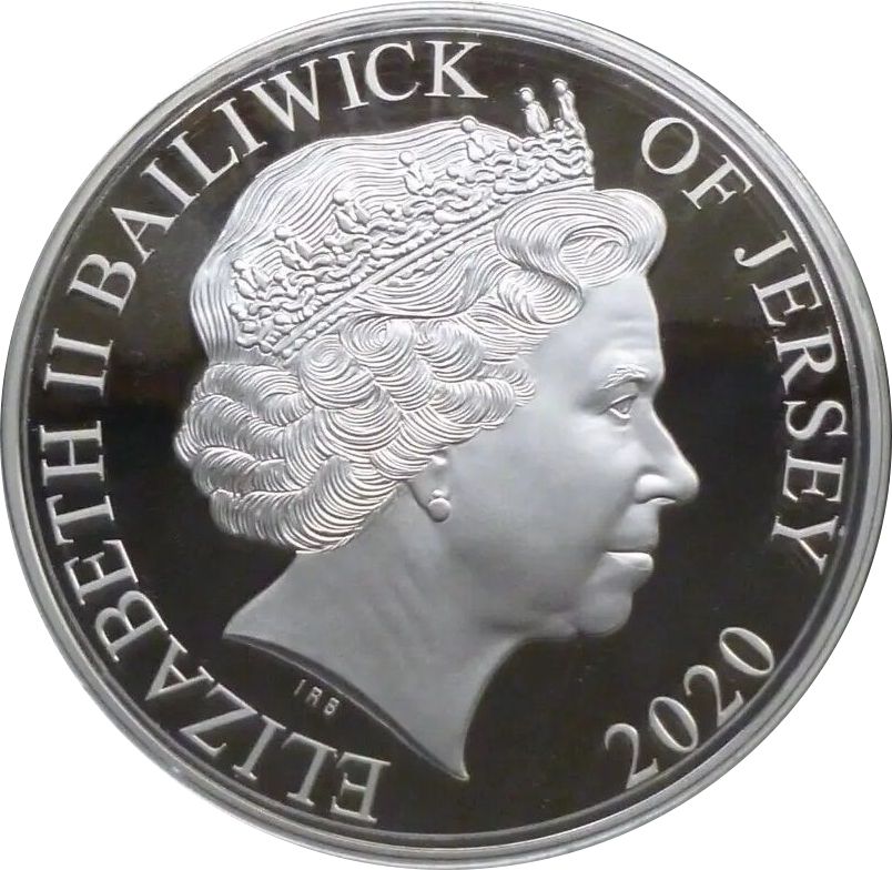 Jersey 10 Pounds - Elizabeth II James Cook; Silver Proof obverse