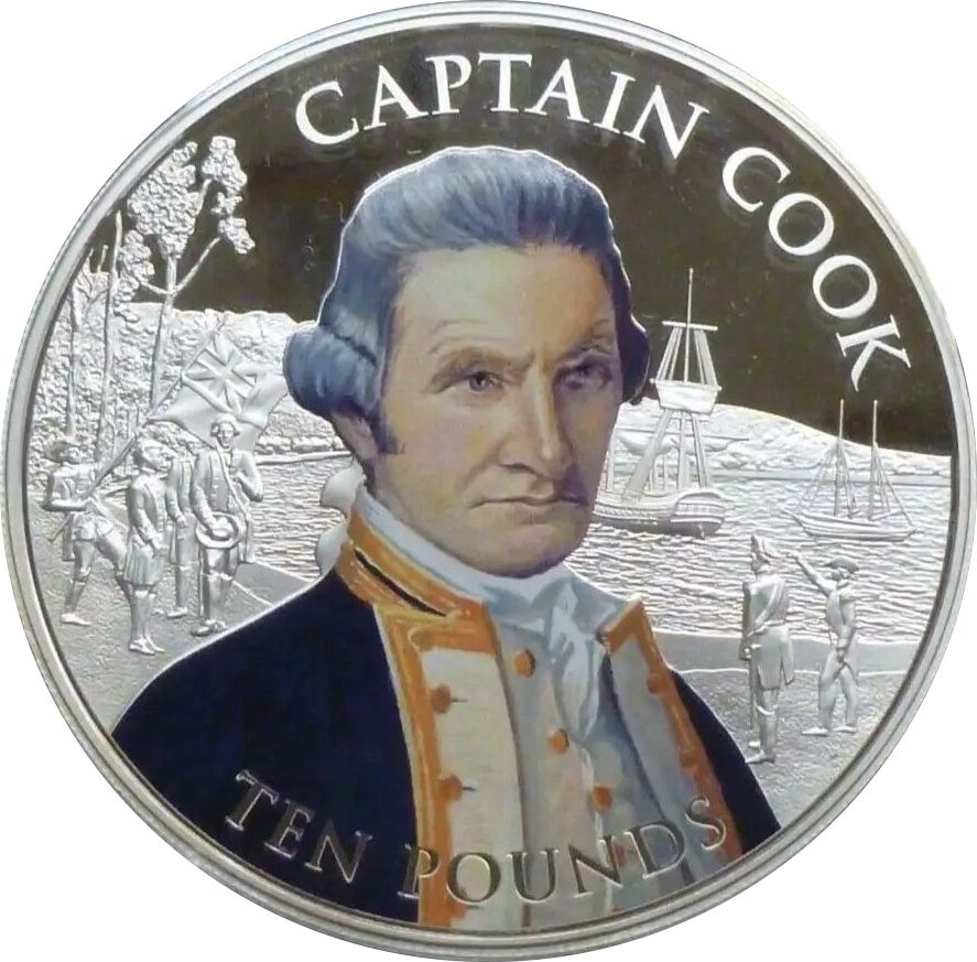 Jersey 10 Pounds - Elizabeth II James Cook; Silver Proof