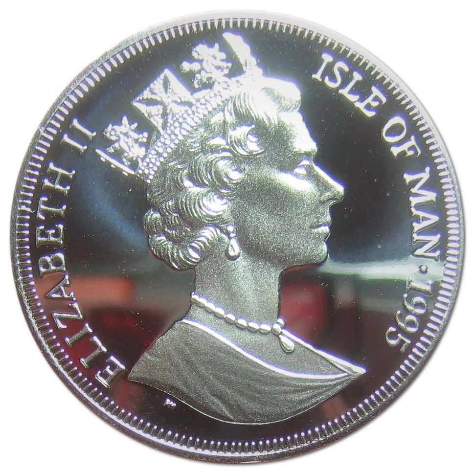 Isle of Man 1 Crown - Elizabeth II Chang Heng - Seismograph; Silver Proof obverse