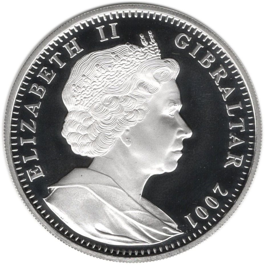 Gibraltar 1 Crown - Elizabeth II The Royal Family; Silver Proof obverse