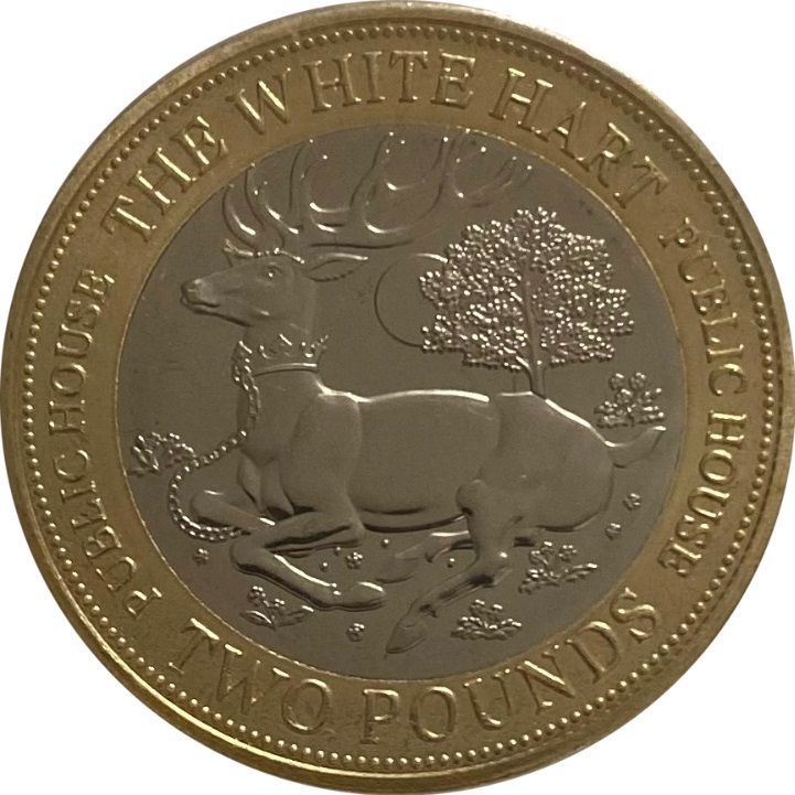 Gibraltar 2 Pounds - Charles III British Pubs - The White Hart