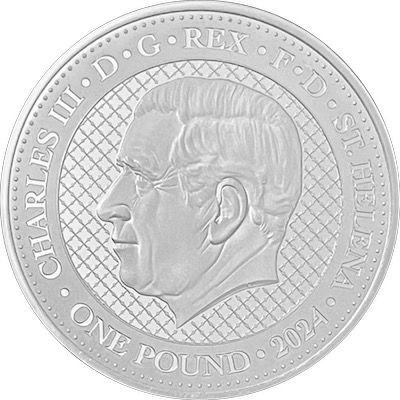 Saint Helena 1 Pound - Charles III Snow Leopard obverse