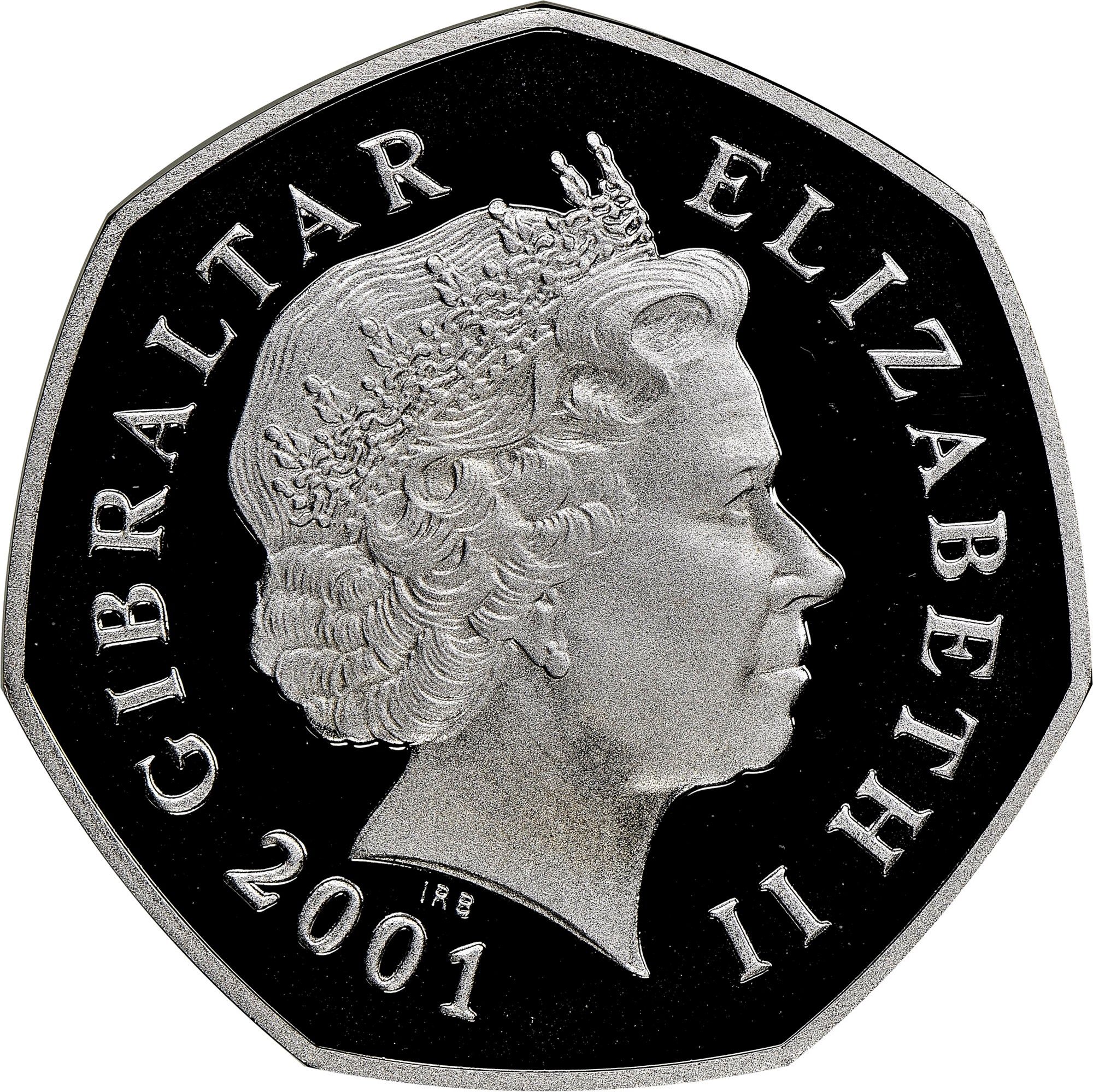 Gibraltar 50 Pence - Elizabeth II Christmas; Silver Proof obverse