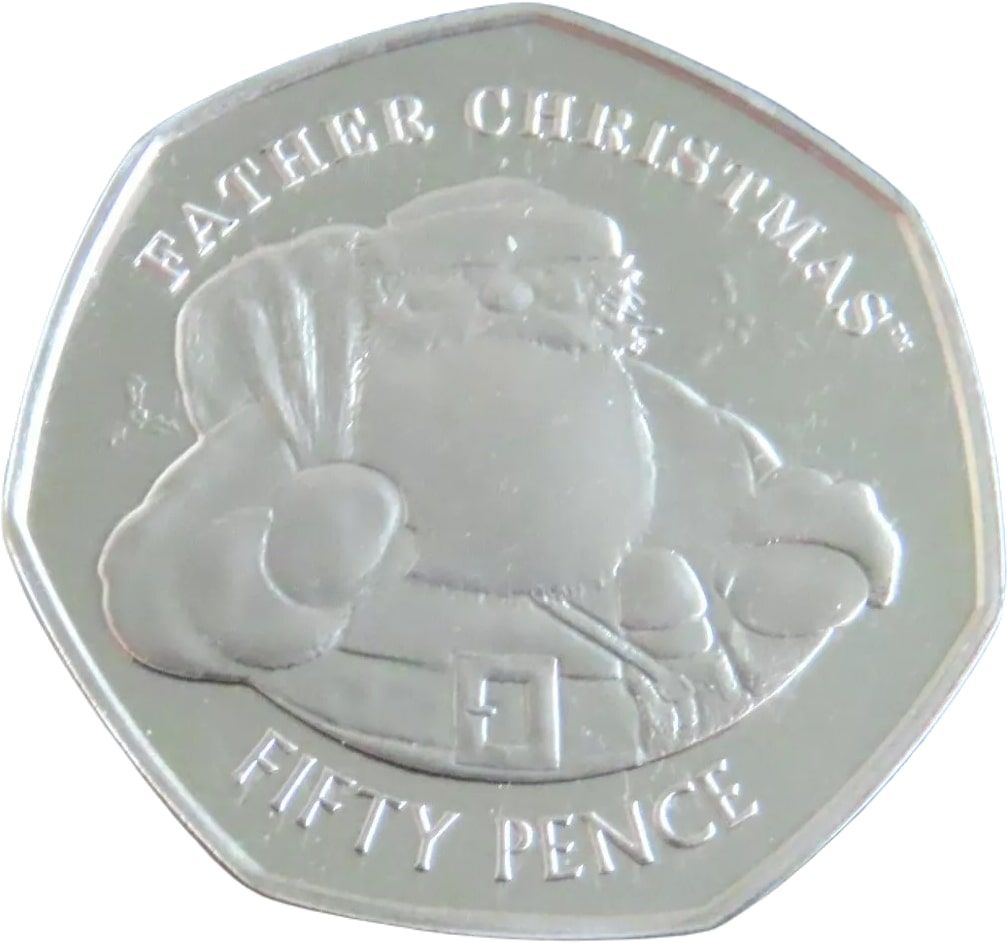 Gibraltar 50 Pence - Elizabeth II Christmas; Silver Piedorf