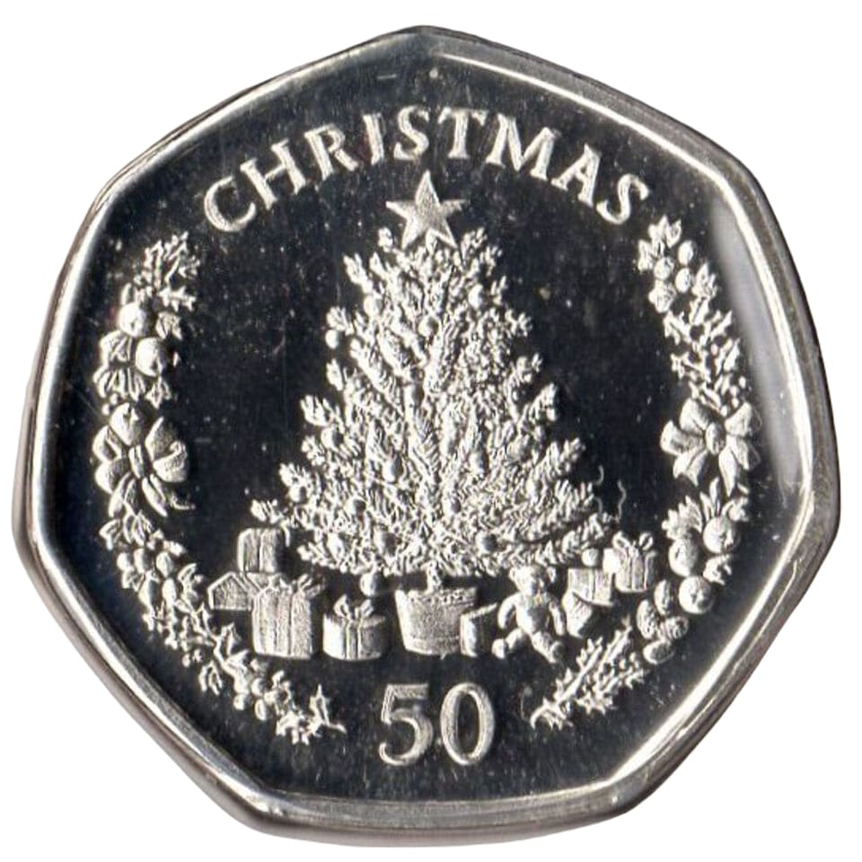 Gibraltar 50 Pence - Elizabeth II Christmas; Silver Proof
