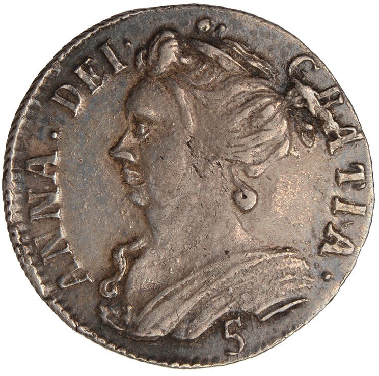 Scotland 5 Shillings - Anne obverse