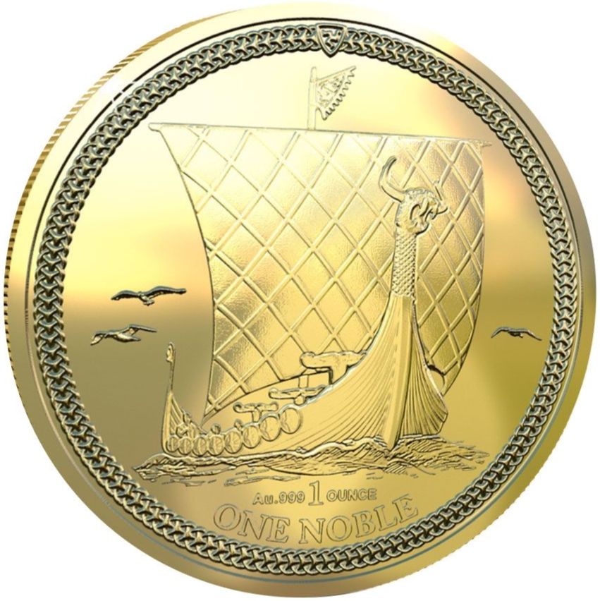 Isle of Man 1 Noble - Charles III Longboat, Gold
