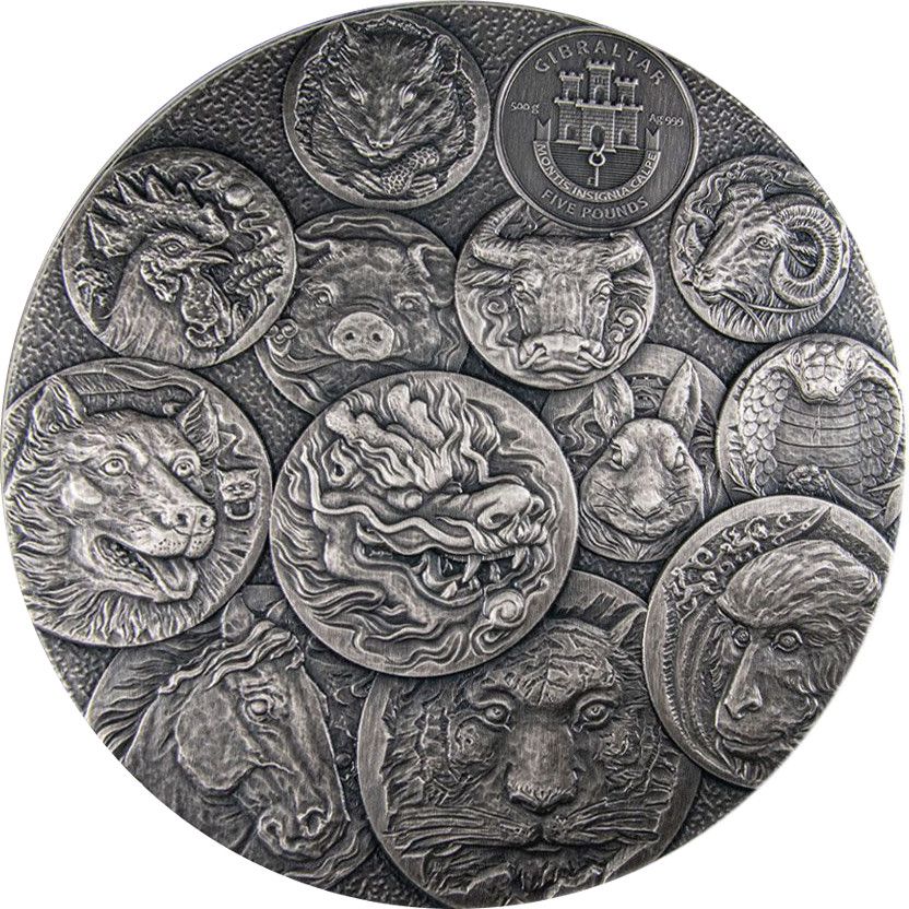 Gibraltar 5 Pounds Lunar Lucky Coin obverse