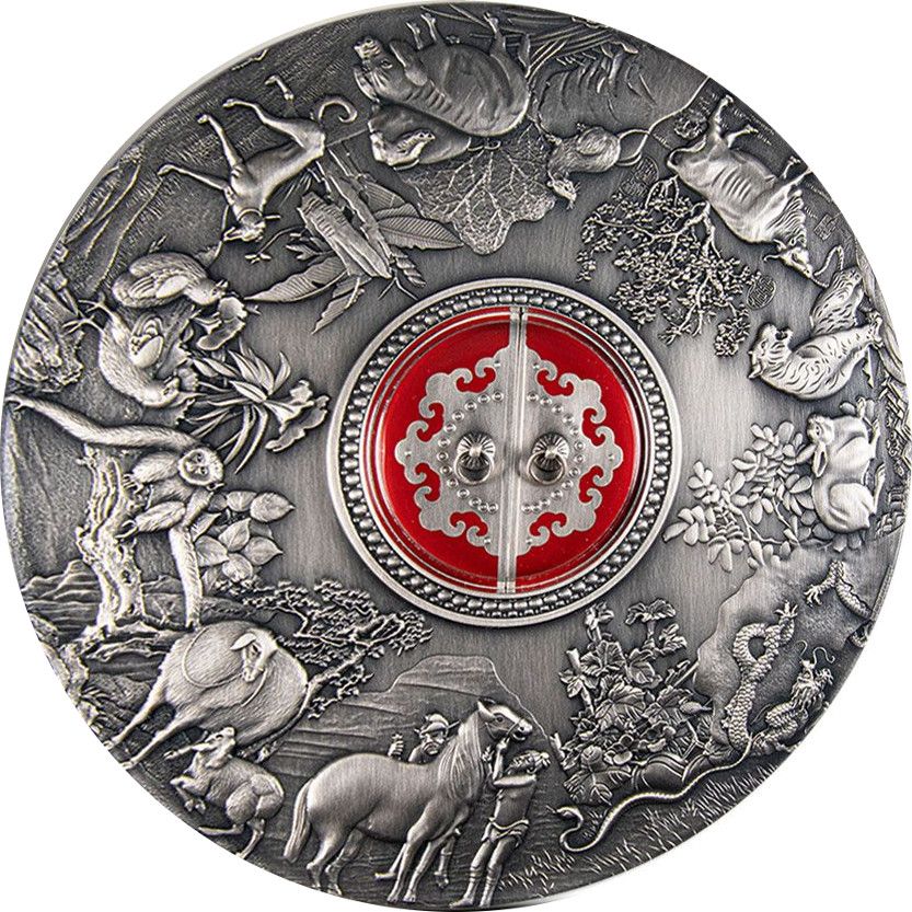 Gibraltar 5 Pounds Lunar Lucky Coin reverse