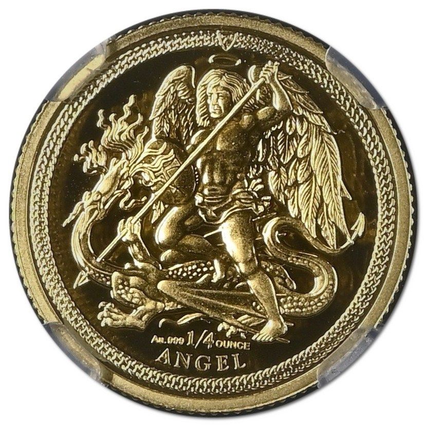 Isle of Man ¼ Angel - Charles III Archangel Michael