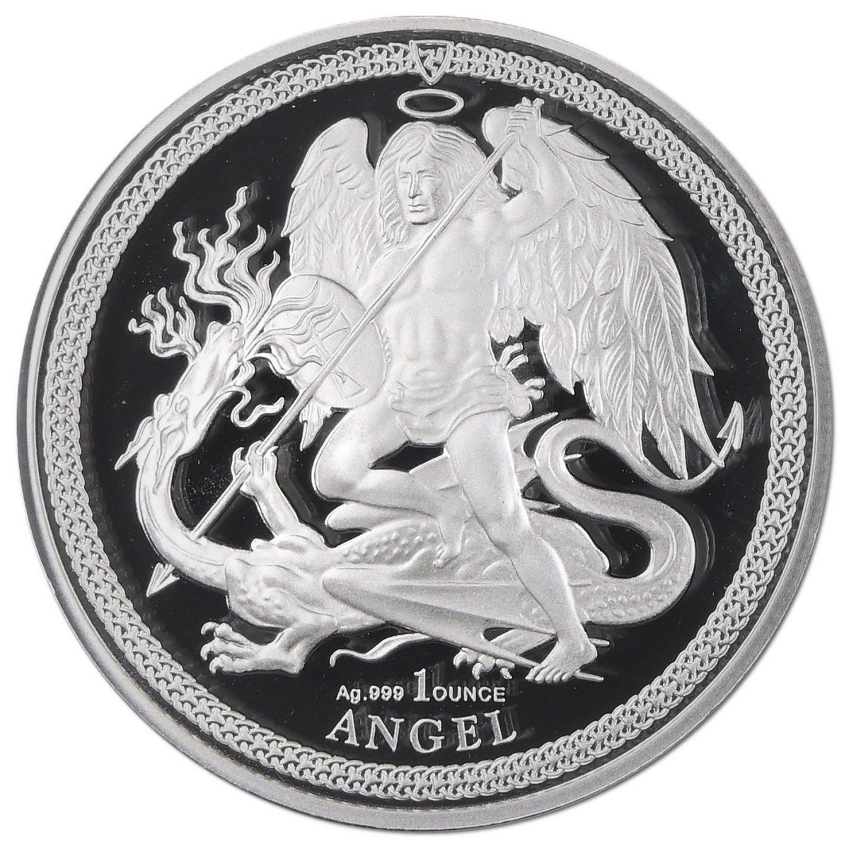 Isle of Man 1 Angel - Charles III Archangel Michael; Silver