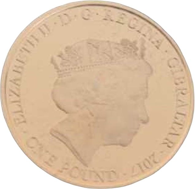 Gibraltar 1 Pound - Elizabeth II Royal Engagement; Gold Proof obverse