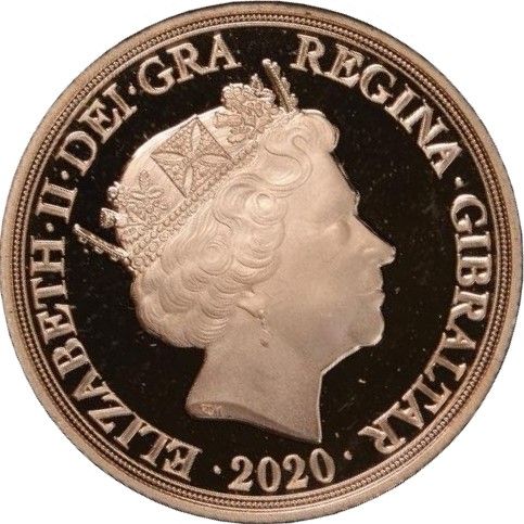 Gibraltar 2 Sovereigns - Elizabeth II Strength and Stay obverse