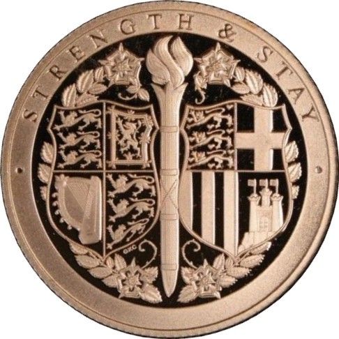 Gibraltar 2 Sovereigns - Elizabeth II Strength and Stay
