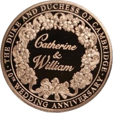 Gibraltar 1 Sovereign - Elizabeth II Catherine and William