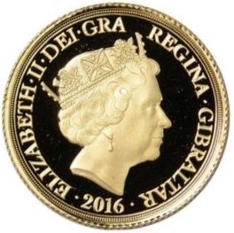 Gibraltar 1 Guinea - Elizabeth II 200th Ann. of the 1816 recoinage obverse