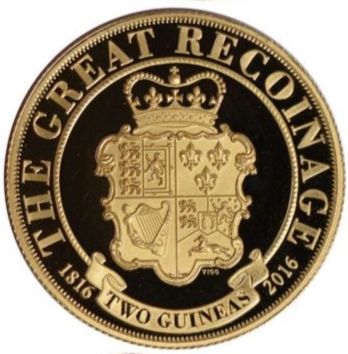 Gibraltar 2 Guineas - Elizabeth II 200th Ann. of the 1816 recoinage reverse