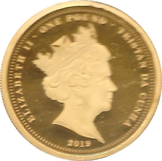 Tristan da Cunha 1 Pound - Elizabeth II One Small Step obverse