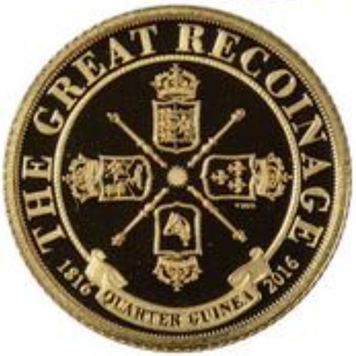 Gibraltar ¼ Guinea - Elizabeth II 200th Ann. of the 1816 recoinage reverse