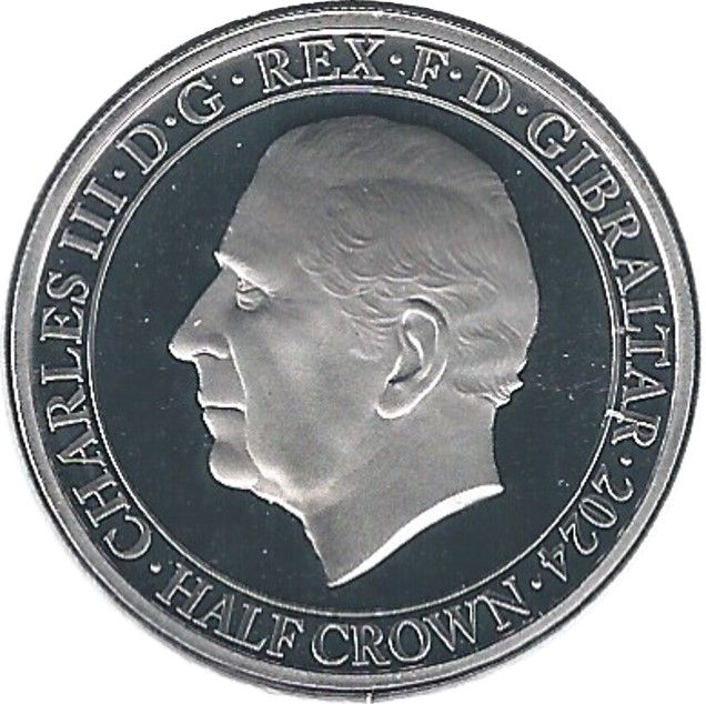 Gibraltar ½ Crown - Charles III D-Day 80 obverse