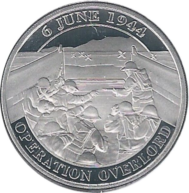 Gibraltar ½ Crown - Charles III D-Day 80 reverse