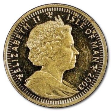 Isle of Man ⅒ Crown - Elizabeth II Balinese Cat obverse