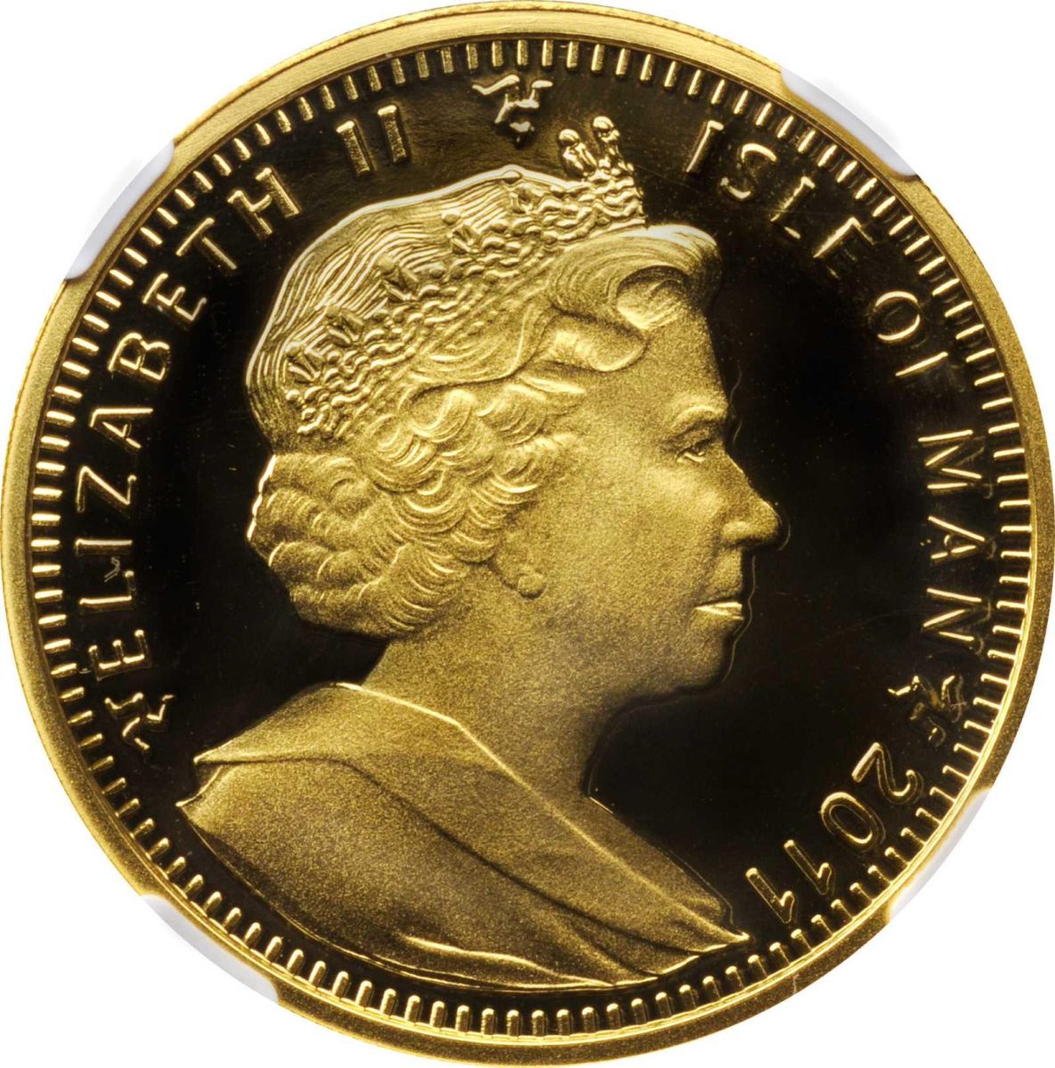 Isle of Man 1 Crown - Elizabeth II Birth of Jesus obverse