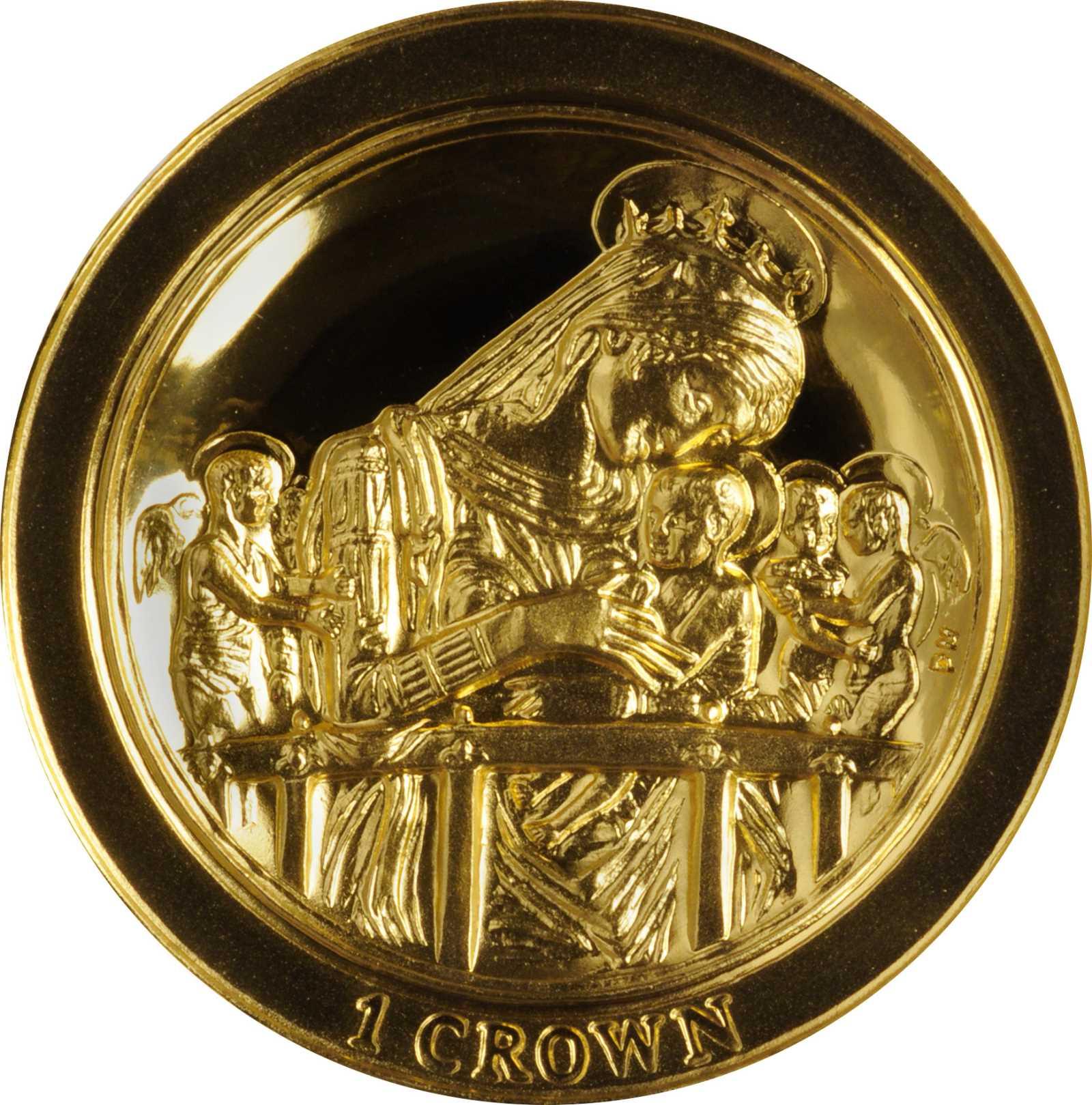 Isle of Man 1 Crown - Elizabeth II Birth of Jesus