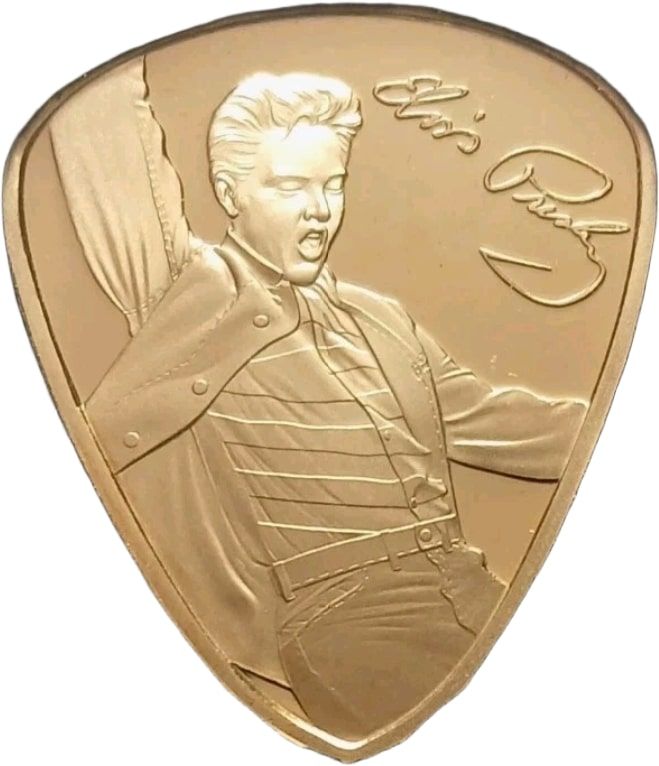 Gibraltar ½ Crown - Charles III Elvis Presley; Plectrum; Gold plated