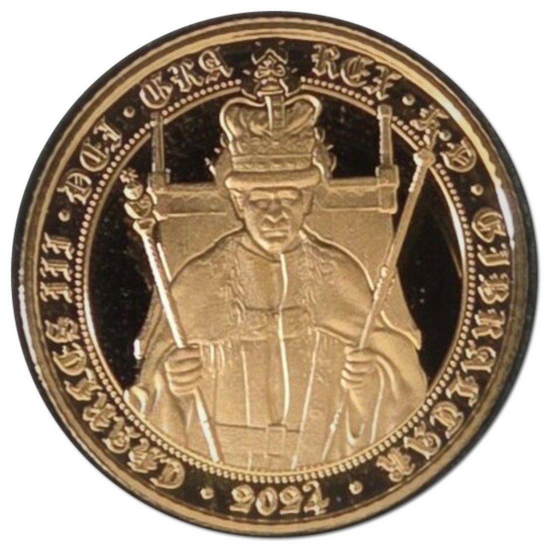 Gibraltar ½ Sovereign - Charles III 535 years of Sovereign; Gold obverse