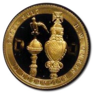 Gibraltar ¼ Crowns - Elizabeth II Sapphire Jubilee