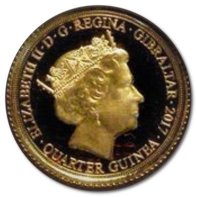 Gibraltar ¼ Guinea - Elizabeth II Newton obverse