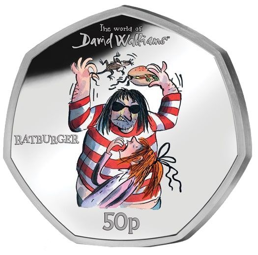 Gibraltar 50 Pence - Elizabeth II Ratburger; Silver Proof reverse