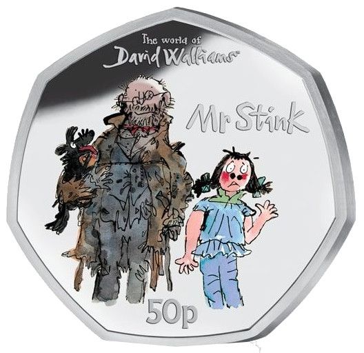 Gibraltar 50 Pence - Elizabeth II Mr Stink; Silver Proof