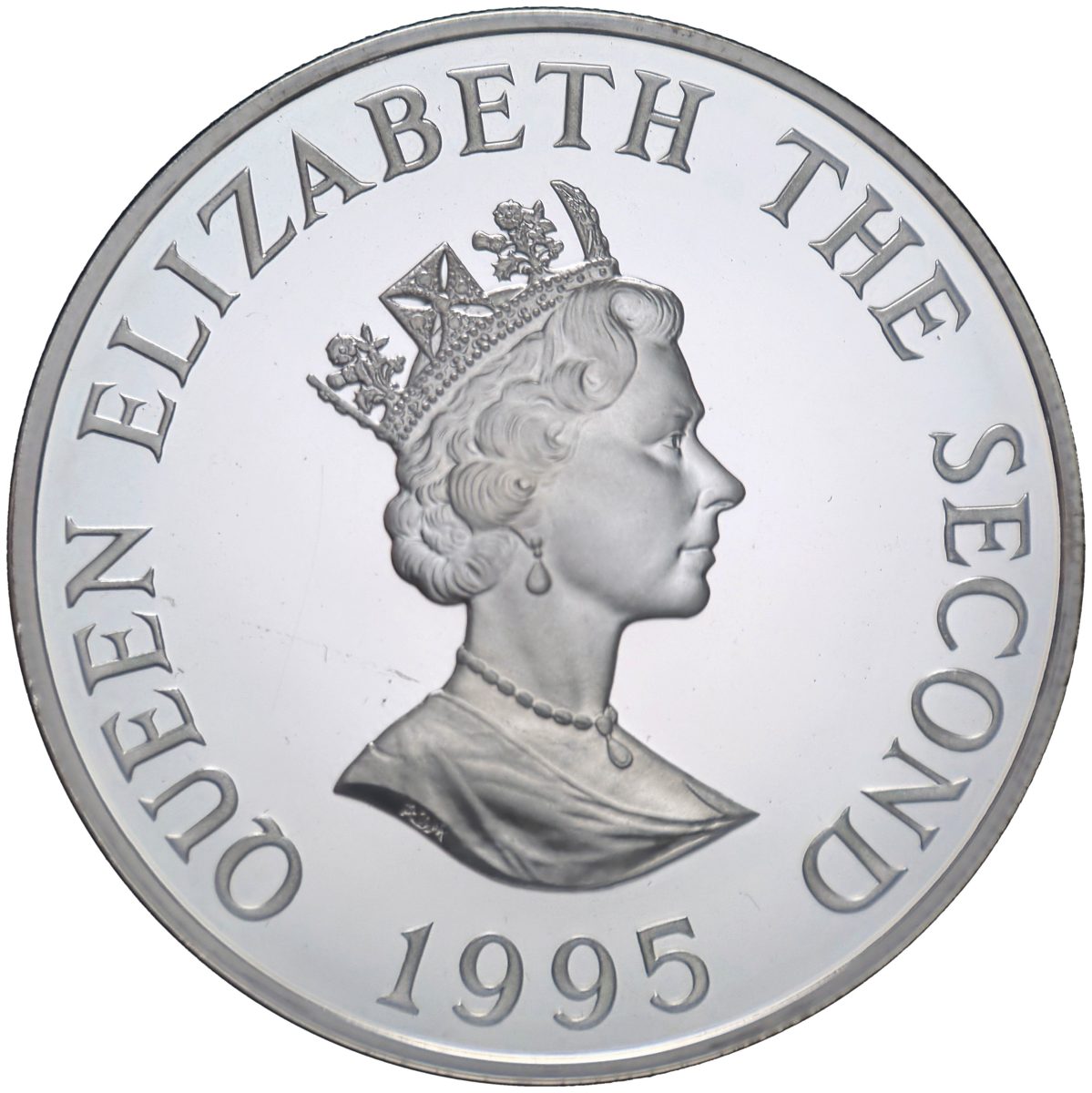 Jersey 2 Pounds - Elizabeth II Liberation; Silver Proof obverse